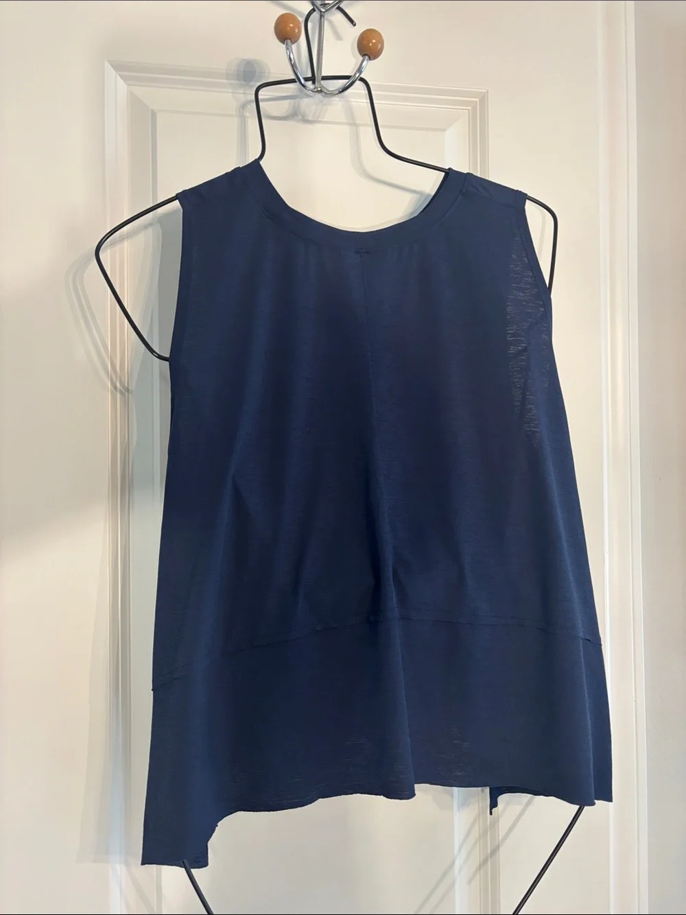 FP Movement Navy Sleeveless Drapey Layered Asymmetrical ultra soft Tank. S/P